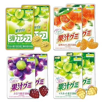 Amazon | 明治 果汁グミ 3種アソート 果汁100% 〈 みかん4